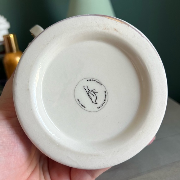 Anthropologie Monogram Letter K Mug Coffee Cup with Gold Trim - Picture 3 of 3